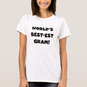 World's Best-est Gram Black Text Tshirts and GIfts