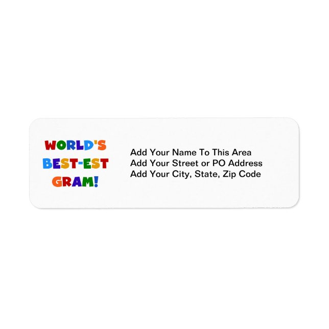 World's Best-est Gram Bright Colours Gifts (Front)