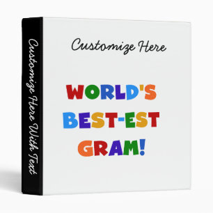 World's Best-est Gram Bright Colours Gifts Binder