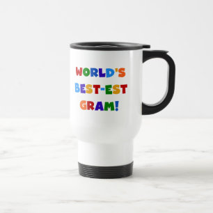 World's Best-est Gram Bright Colours Gifts Travel Mug