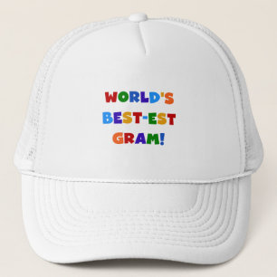 World's Best-est Gram Bright Colours Gifts Trucker Hat