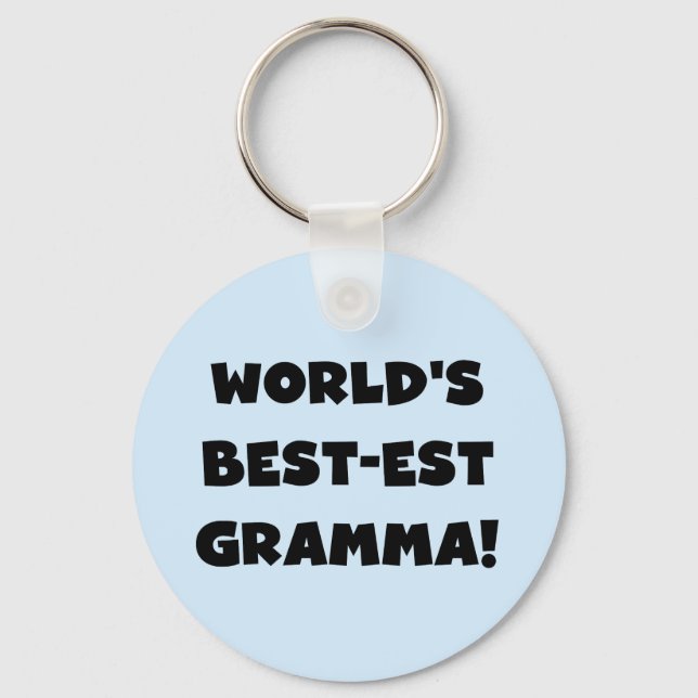 World's Best-est Gramma Black or White Keychain (Front)