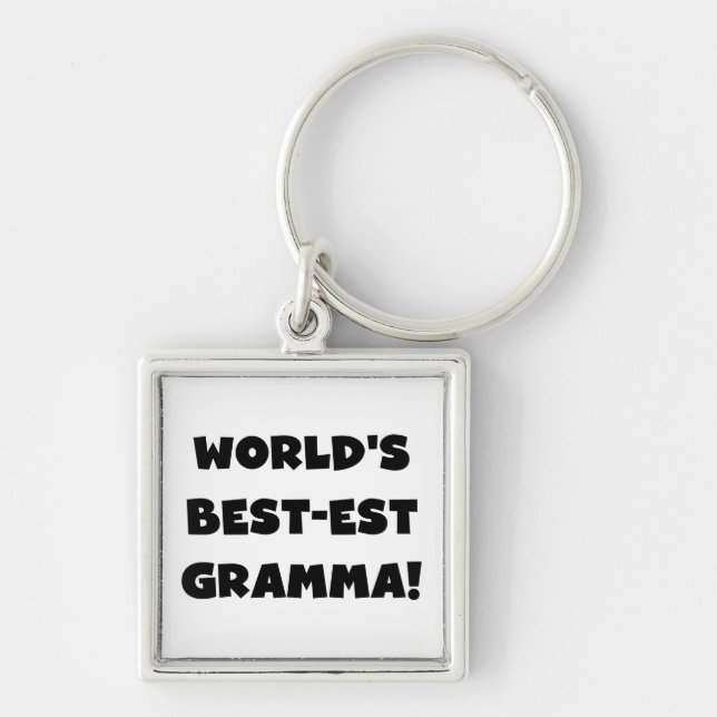 World's Best-est Gramma Black or White Keychain (Front)