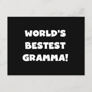 World's Best-est Gramma Black or White Postcard