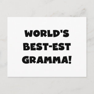World's Best-est Gramma Black or White Postcard