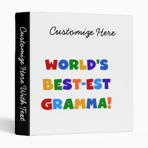 World's Best-est Gramma Bright Colours Binder