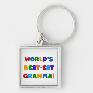 World's Best-est Gramma Bright Colours Keychain