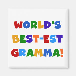World's Best-est Gramma Bright Colours Magnet