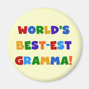 World's Best-est Gramma Bright Colours Magnet