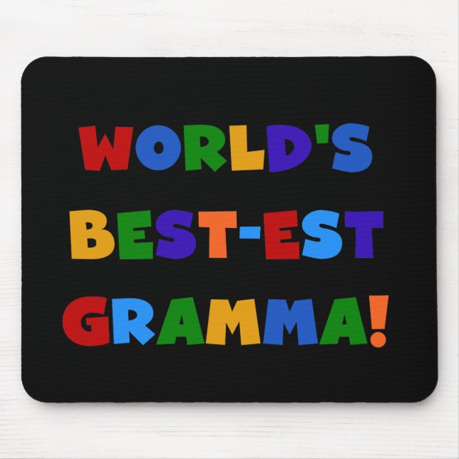 World's Best-est Gramma Bright Colours Mouse Pad (Front)