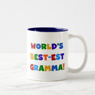 World's Best-est Gramma Bright Colours Two-Tone Coffee Mug