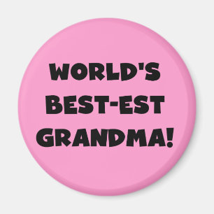 World's Best-est Grandma Black T-shirts and Gifts Magnet