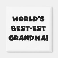 World's Best-est Grandma Black T-shirts and Gifts