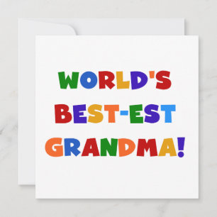 World's Best-est Grandma Bright T-shirts and Gifts