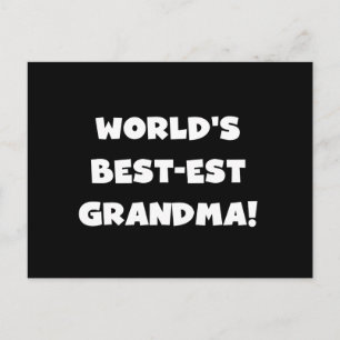 World's Best-Est Grandma White Text Gifts Postcard