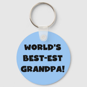 World's Best-est Grandpa Black or White Text Keychain