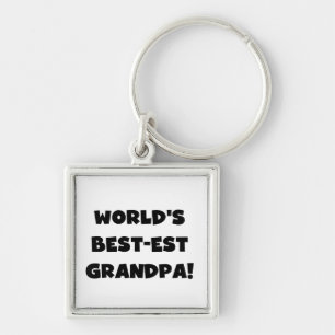 World's Best-est Grandpa Black or White Text Keychain