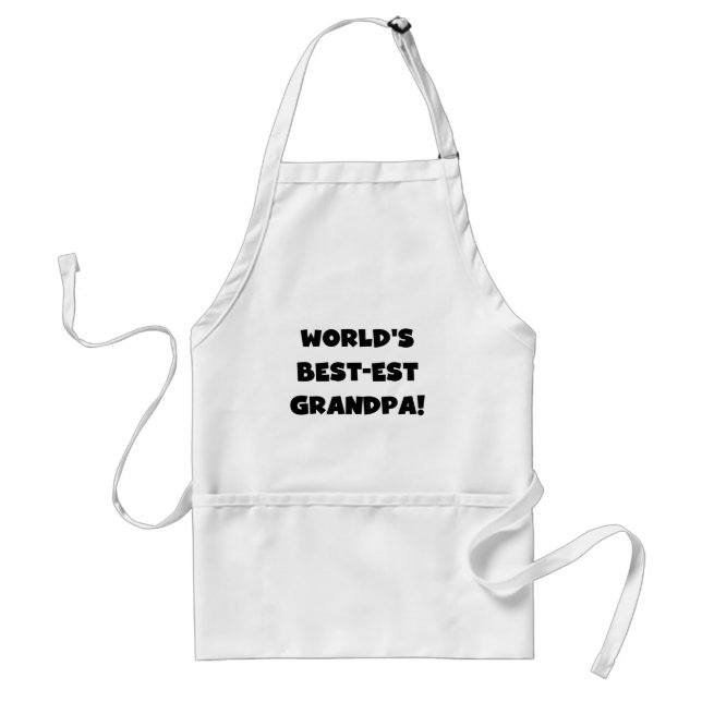 World's Best-est Grandpa Black or White Text Standard Apron (Front)