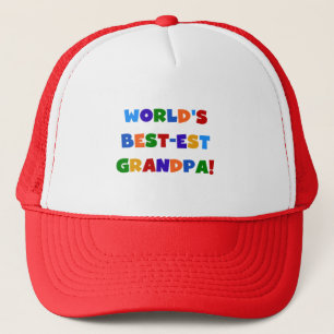 World's Best-est Grandpa Bright Colours Gifts Trucker Hat
