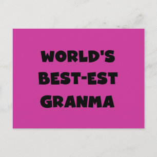 World's Best-est Granma Black and White Postcard
