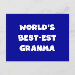 World's Best-est Granma Black and White Postcard