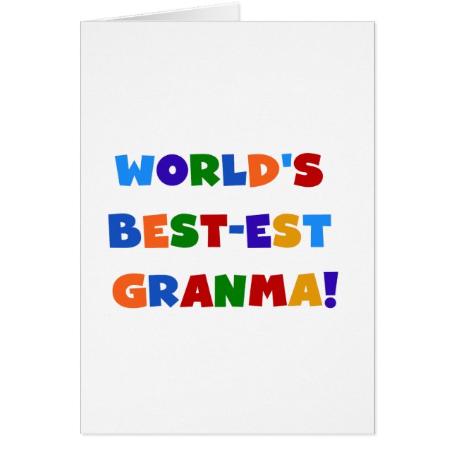 World's Best-est Granma Bright Colours (Front)