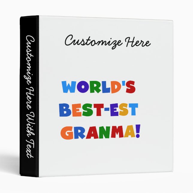 World's Best-est Granma Bright Colours Binder (Front/Spine)