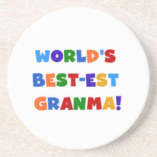 World's Best-est Granma Bright Colours Coaster
