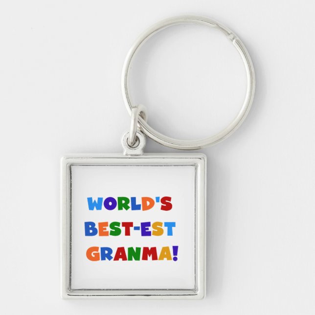 World's Best-est Granma Bright Colours Keychain (Front)