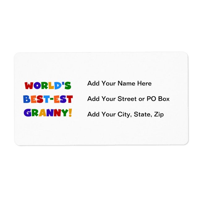 World's Best-est Granny Bright Colours (Front)