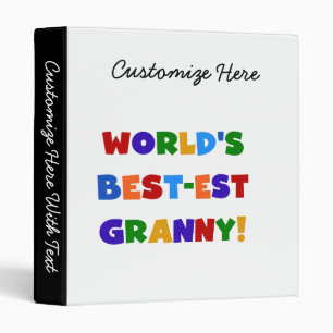 World's Best-est Granny Bright Colours Binder