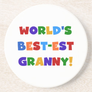 World's Best-est Granny Bright Colours Coaster