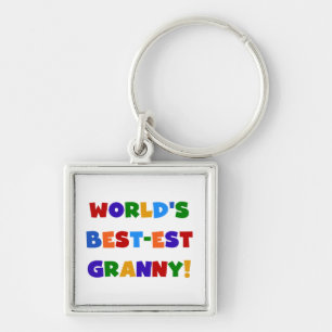 World's Best-est Granny Bright Colours Keychain