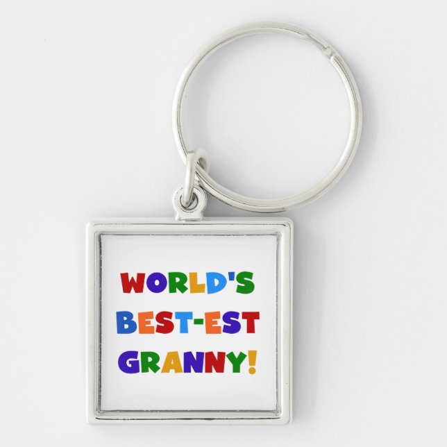 World's Best-est Granny Bright Colours Keychain (Front)