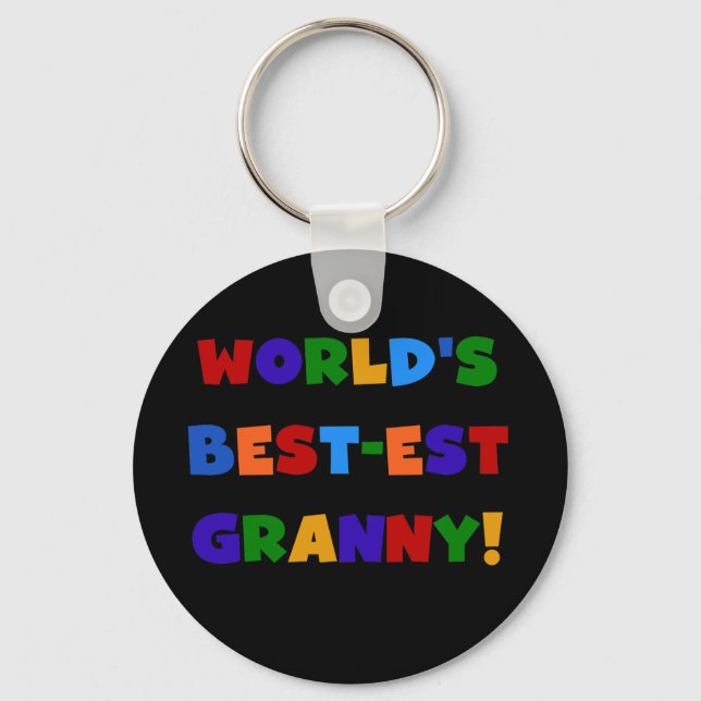 World's Best-est Granny Bright Colours Keychain (Front)