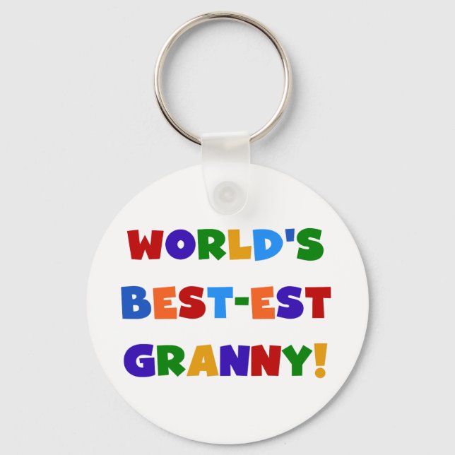 World's Best-est Granny Bright Colours Keychain (Front)