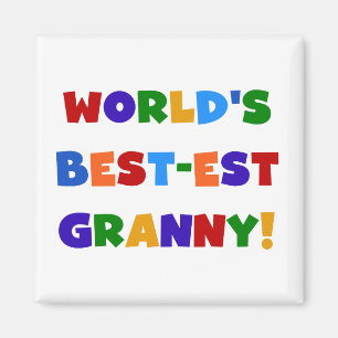 World's Best-est Granny Bright Colours Magnet