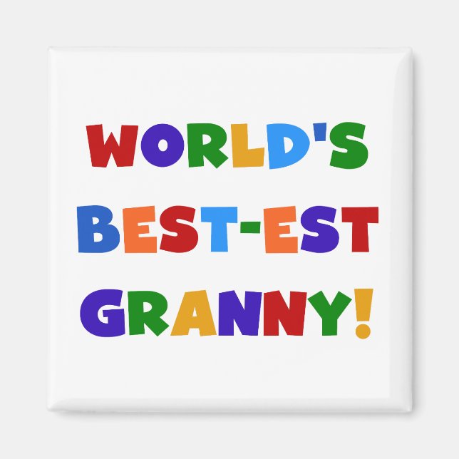 World's Best-est Granny Bright Colours Magnet (Front)