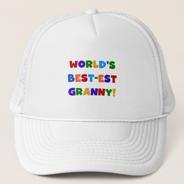 World's Best-est Granny Bright Colours Trucker Hat (Front)