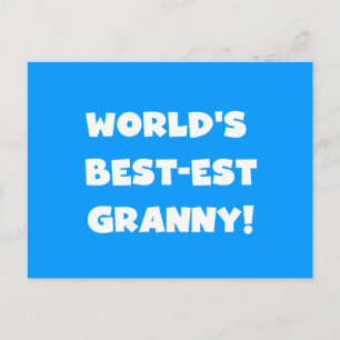 World's Best-est Granny White Text Tshirts Gifts Postcard