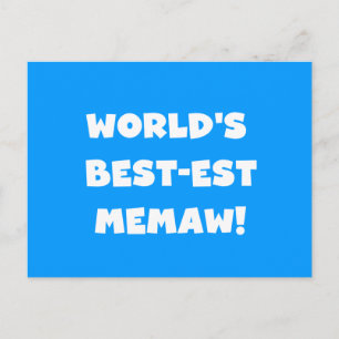 World's Best-est Memaw Black and White T-shirts Postcard