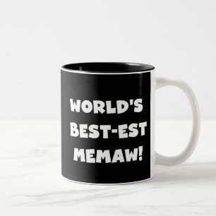 World's Best-est Memaw Black and White T-shirts Two-Tone Coffee Mug