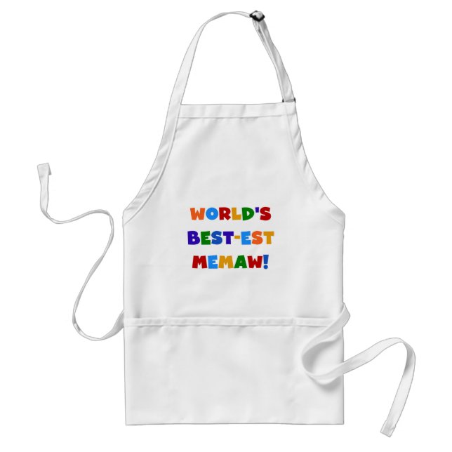 World's Best-est Memaw Bright Colours Tshirts Standard Apron (Front)