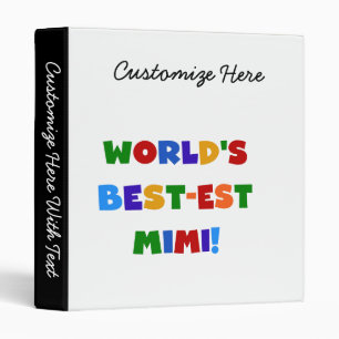 World's Best-est Mimi Bright Colours T-shirts Gift Binder
