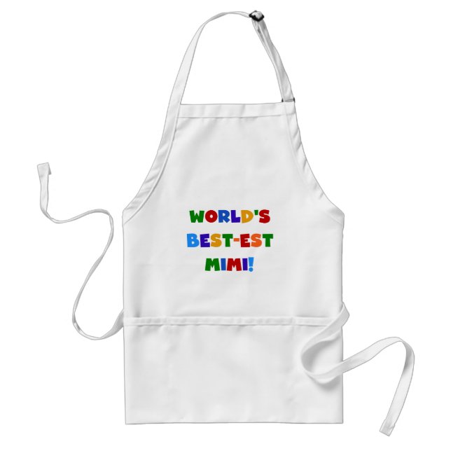 World's Best-est Mimi Bright Colours T-shirts Gift Standard Apron (Front)