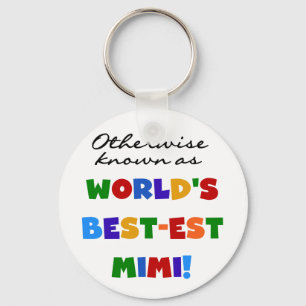 World's Best-est Mimi Bright Colours T-shirts Keychain