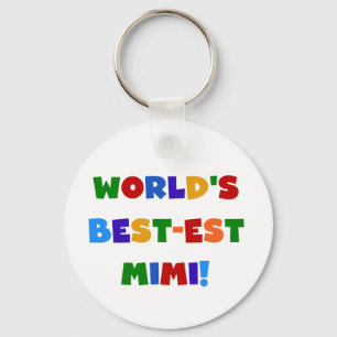 World's Best-est Mimi Bright Colours T-shirts Keychain