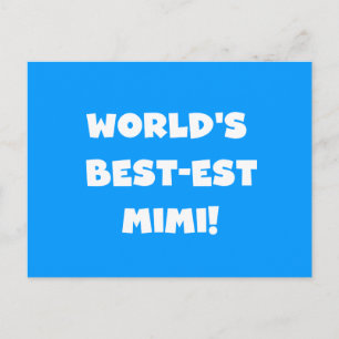World's Best-est Mimi White Text T-shirts Gifts Postcard