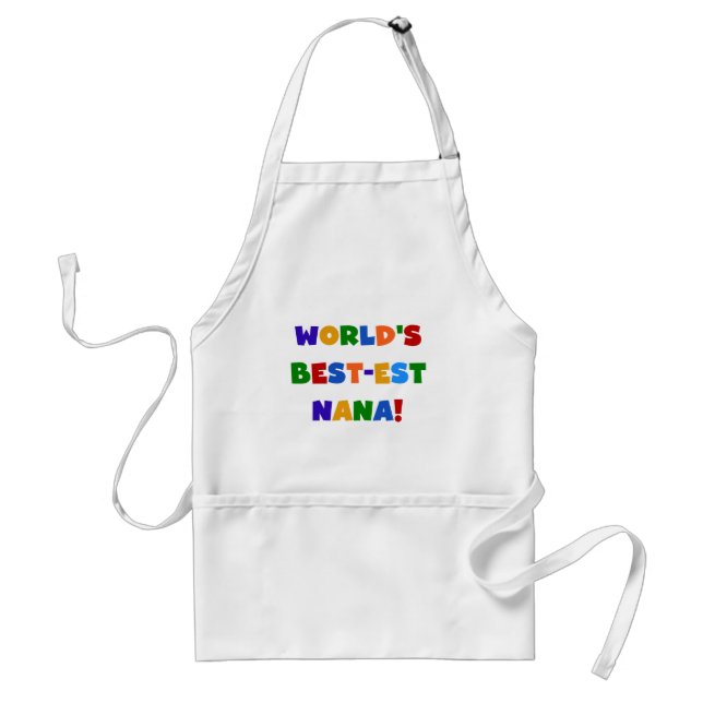 World's Best-est Nana Bright Colours T-shirts Standard Apron (Front)