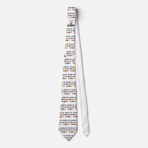 World's Best-est Nanny Bright Colours Gifts Tie